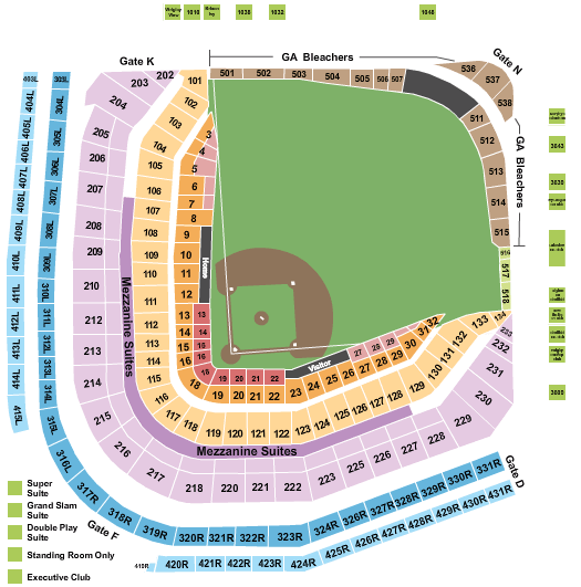Wrigley Field Cubs Seating Chart