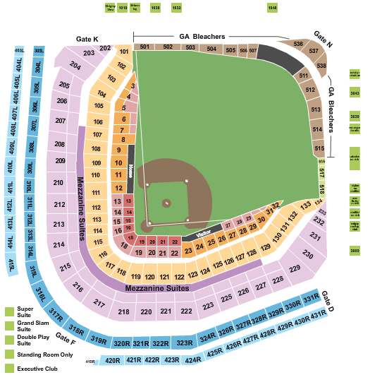 Wrigley Field Cubs Seating Chart